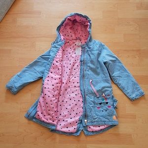 Tutu's & Tambourines Chambray Unicorn Parka Sz 9